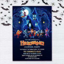 Invitación Fiesta de disfraces de Halloween moderno Cumpleaño