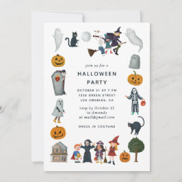 Invitación Fiesta de disfraces de Halloween | Niños personali