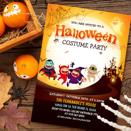 Invitación Fiesta de disfraces de Halloween Orage Kids Cumple