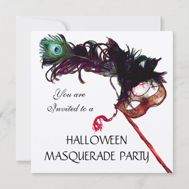 Invitación FIESTA DE DISFRACES DE HALLOWEEN,Oro Negro (Anverso)