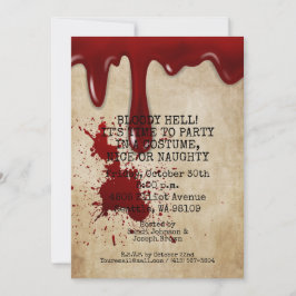 Invitación Fiesta de disfraces de Halloween para adultos con 