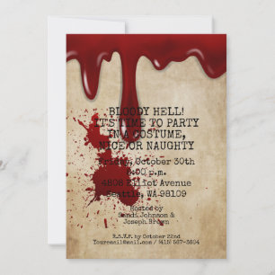 Invitación Fiesta de disfraces de Halloween para adultos con 
