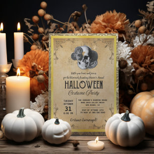 Invitación Fiesta de disfraces de Halloween para adultos góti