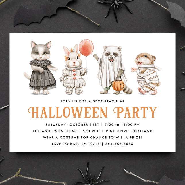 Invitación Fiesta de disfraces de Halloween para animales de  (Subido por el creador)