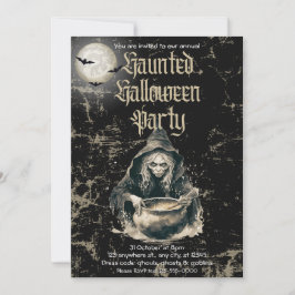 Invitación Fiesta de disfraces de Halloween para brujas en ca