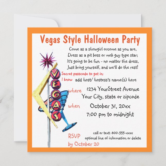 Invitación Fiesta de disfraces de Halloween para el tema de L (Anverso)