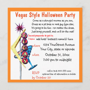 Invitación Fiesta de disfraces de Halloween para el tema de L