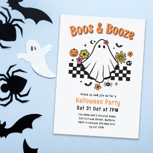 Invitación Fiesta de disfraces de Halloween para fantasma ret