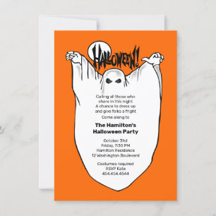 Invitación Fiesta de disfraces de Halloween para los Fantasma
