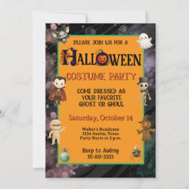Invitación Fiesta de disfraces de Halloween para niños