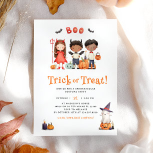 Invitación Fiesta de disfraces de Halloween para niños