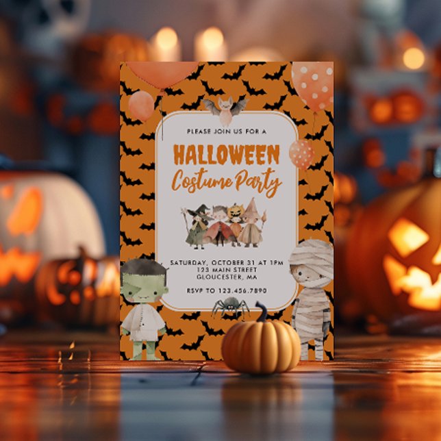 Invitación Fiesta de disfraces de Halloween para niños (Subido por el creador)
