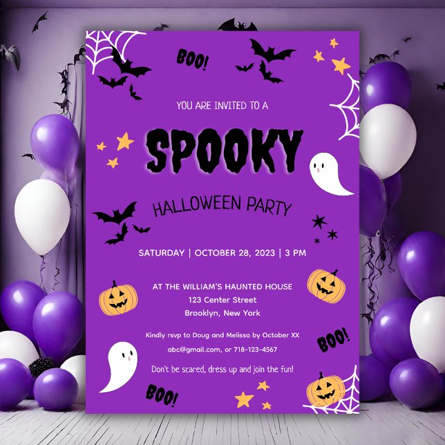 Invitación Fiesta de disfraces de Halloween para niños con fa (Subido por el creador)