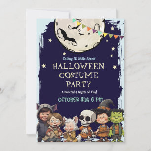 Invitación Fiesta de disfraces de Halloween para niños Dive