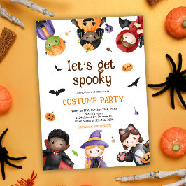 Invitación Fiesta de disfraces de Halloween para niños es gra