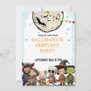 Invitación Fiesta de disfraces de Halloween para niños - escu