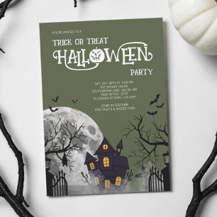 Invitación Fiesta de disfraces de Halloween para niños Truco