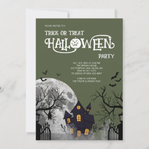 Invitación Fiesta de disfraces de Halloween para niños Truco