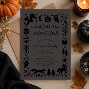 Invitación Fiesta de disfraces de Halloween para todos los mo