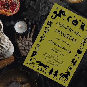 Invitación Fiesta de disfraces de Halloween para todos los mo