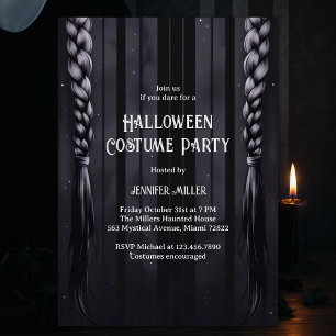 Invitación Fiesta de disfraces de Halloween para trajes gótic