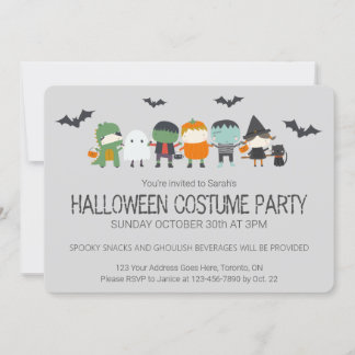 Invitación Fiesta de disfraces de Halloween para un chico lin
