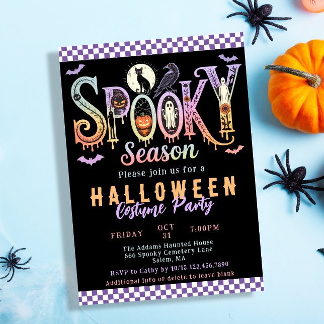 Invitación Fiesta de disfraces de Halloween pastel de tempora (Subido por el creador)