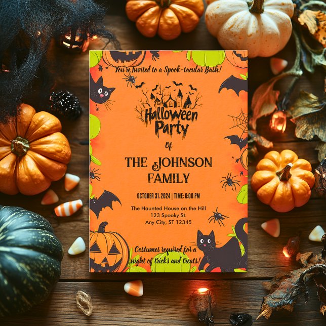 Invitación Fiesta de disfraces de Halloween personalizado esp (Subido por el creador)
