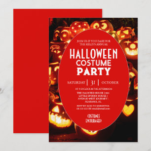 Invitación Fiesta de Disfraces de Halloween Pumpkin Glow