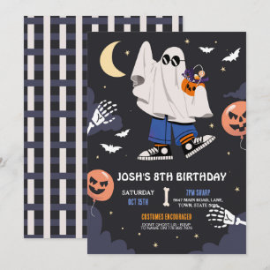 Invitación Fiesta de disfraces de Halloween recibe a los adol
