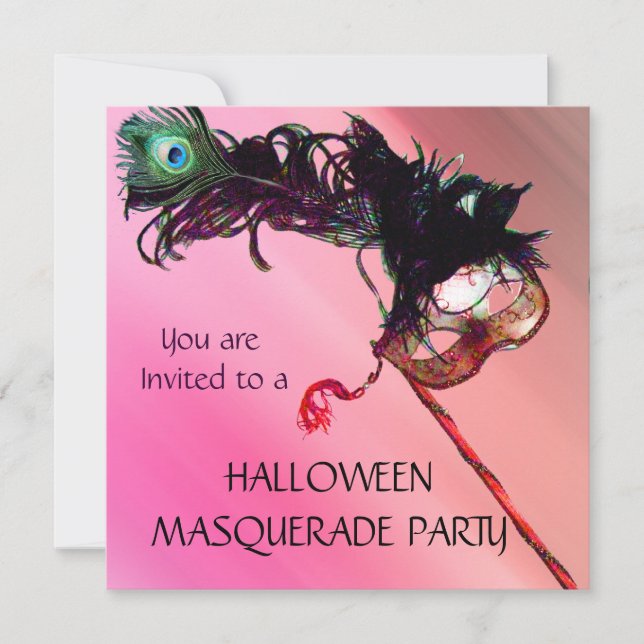 Invitación FIESTA DE DISFRACES DE HALLOWEEN, seda amarilla ro (Anverso)