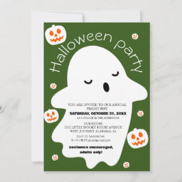 Invitación fiesta de disfraces de Halloween simples y espeluz