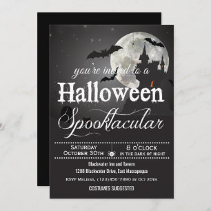 Invitación Fiesta de disfraces de Halloween Spooktacular