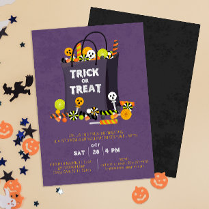 Invitación Fiesta De Disfraces De Halloween Trick O Trek