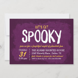 Invitación Fiesta de Disfraces de Halloween Vamos a Asustarno