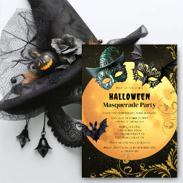 Invitación Fiesta de disfraces de mascarada de Halloween