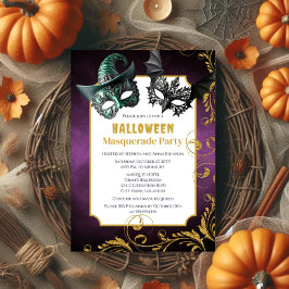 Invitación Fiesta de disfraces de mascarada de Halloween