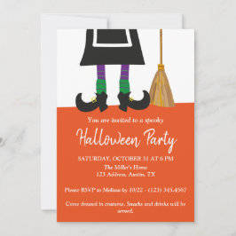 Invitación Fiesta de disfraces de Witch Halloween