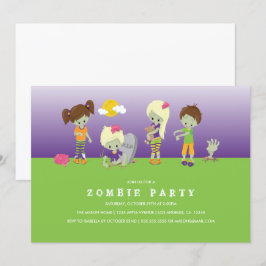 Invitación Fiesta de disfraces de zombis
