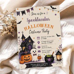 Invitación Fiesta de Disfraces Espeluznante Halloween