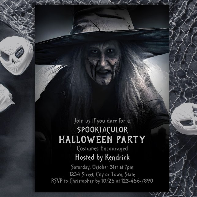 Invitación Fiesta de disfraces espeluznantes de Halloween (Subido por el creador)