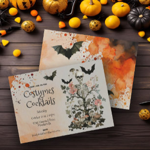 Invitación Fiesta de Disfraces Forestales de Halloween