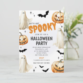 Invitación Fiesta de Disfraces Halloween Tema Fant