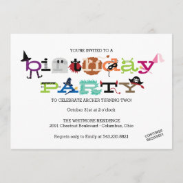 Invitación Fiesta de disfraces invita a fiesta de cumpleaños