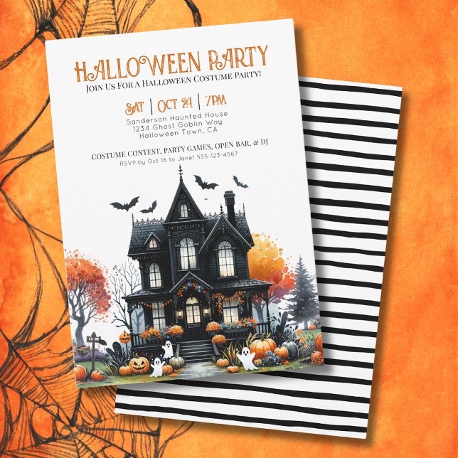 Invitación Fiesta de disfraces para adultos Halloween (Adult Costume Party Halloween Invitation)