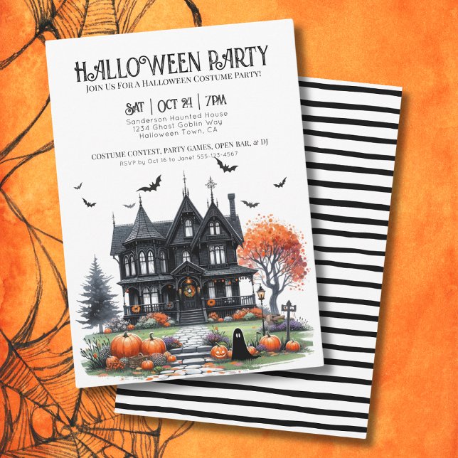 Invitación Fiesta de disfraces para adultos Halloween (Adult Costume Party Halloween Invitation)