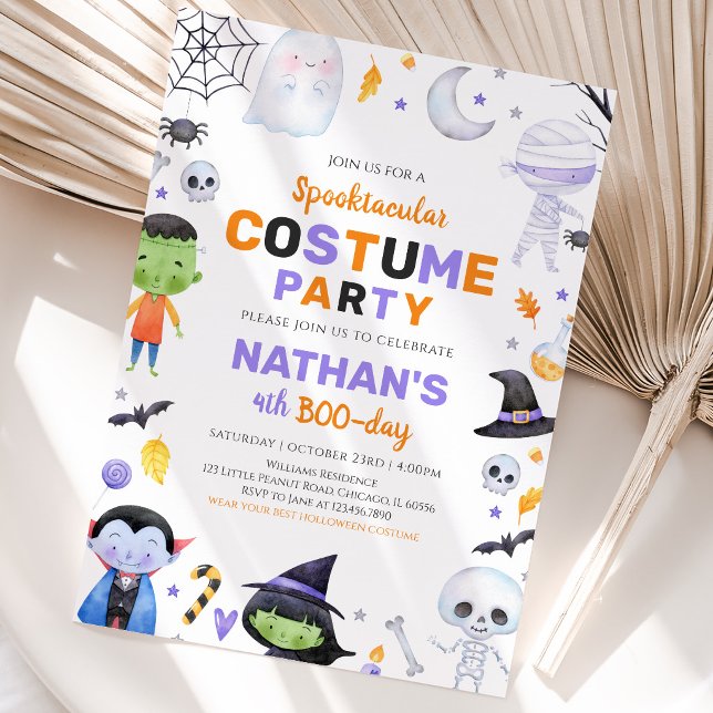 Invitación Fiesta de disfraces Spooktacular Cumpleaños de Hal (Subido por el creador)