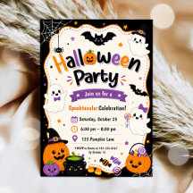 Fiesta de disfraces y cócteles coloridos de Hallow