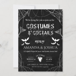 Invitación Fiesta de disfraces y cocteles de Halloween para a