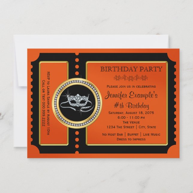 Invitación Fiesta de disfraz de Halloween (Anverso)